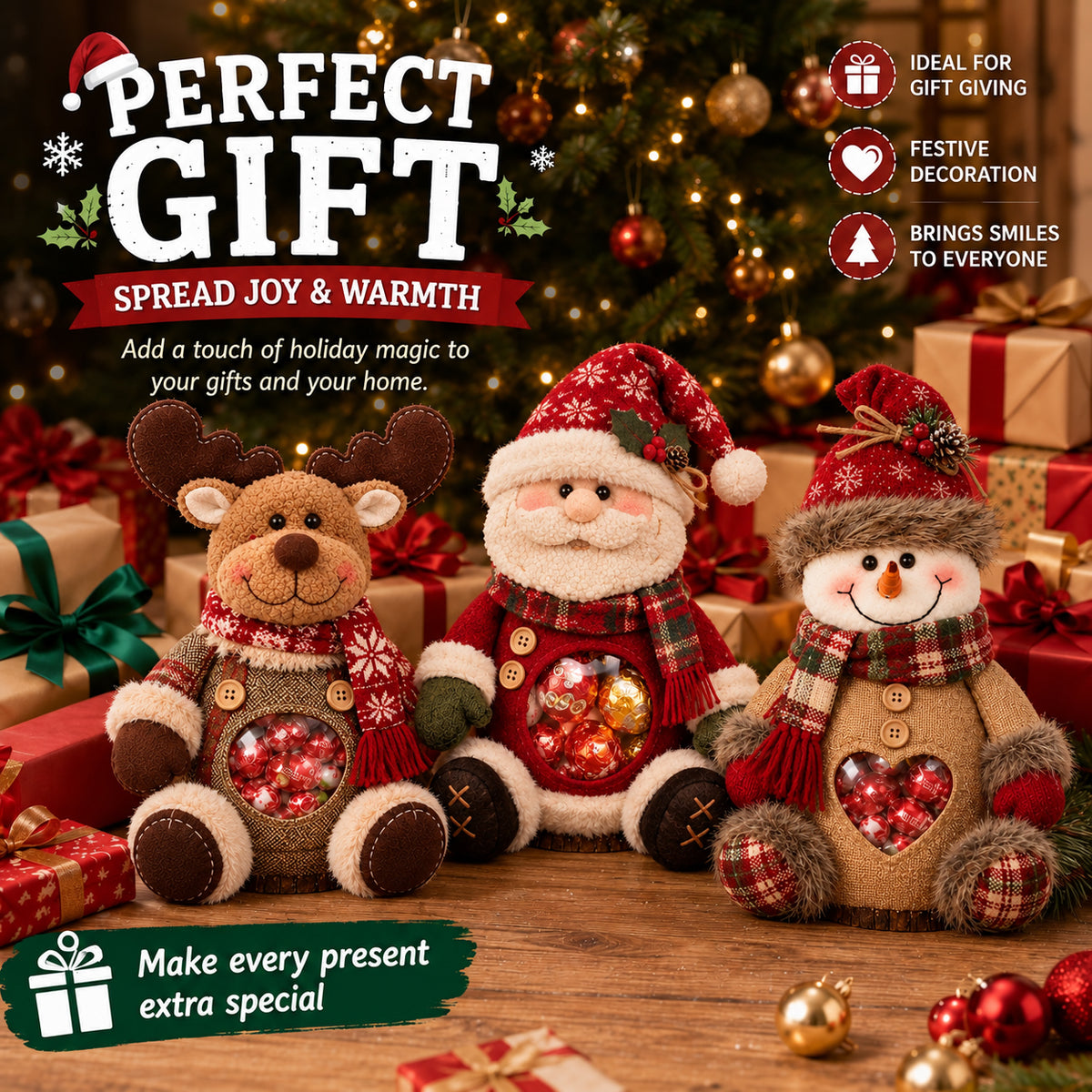 🎉🎅Christmas gift bags with zipper closure🎁