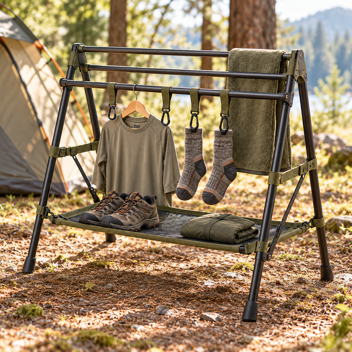 Foldable Camping Gear Drying Rack