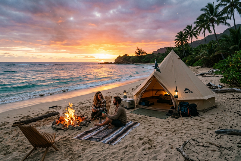 Camping on the Beach