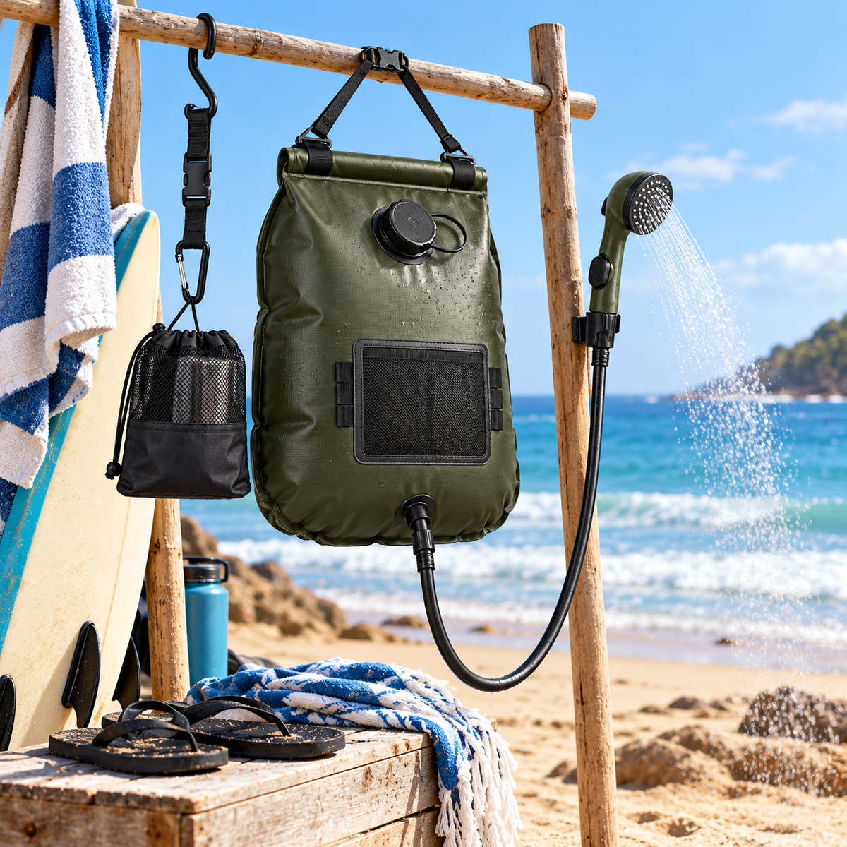 Portable Solar Camping Shower Station