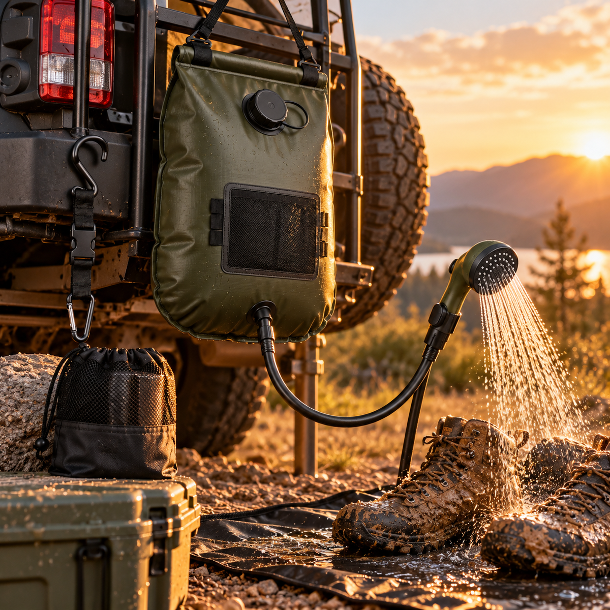 Portable Solar Camping Shower Station