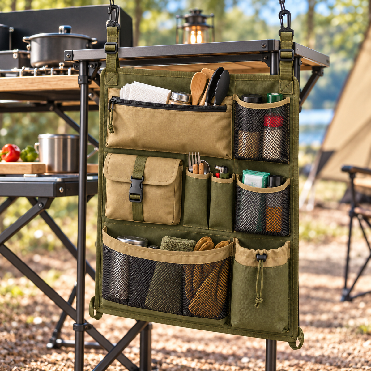 Hanging Camping Storage Organizer