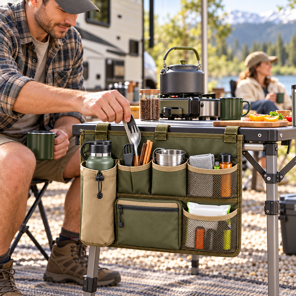 Universal Camping Table Side Organizer