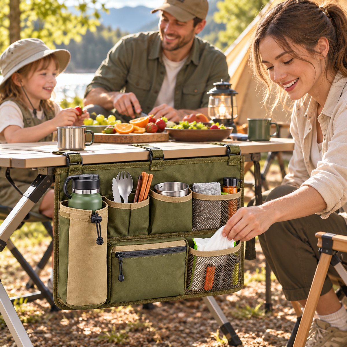 Universal Camping Table Side Organizer