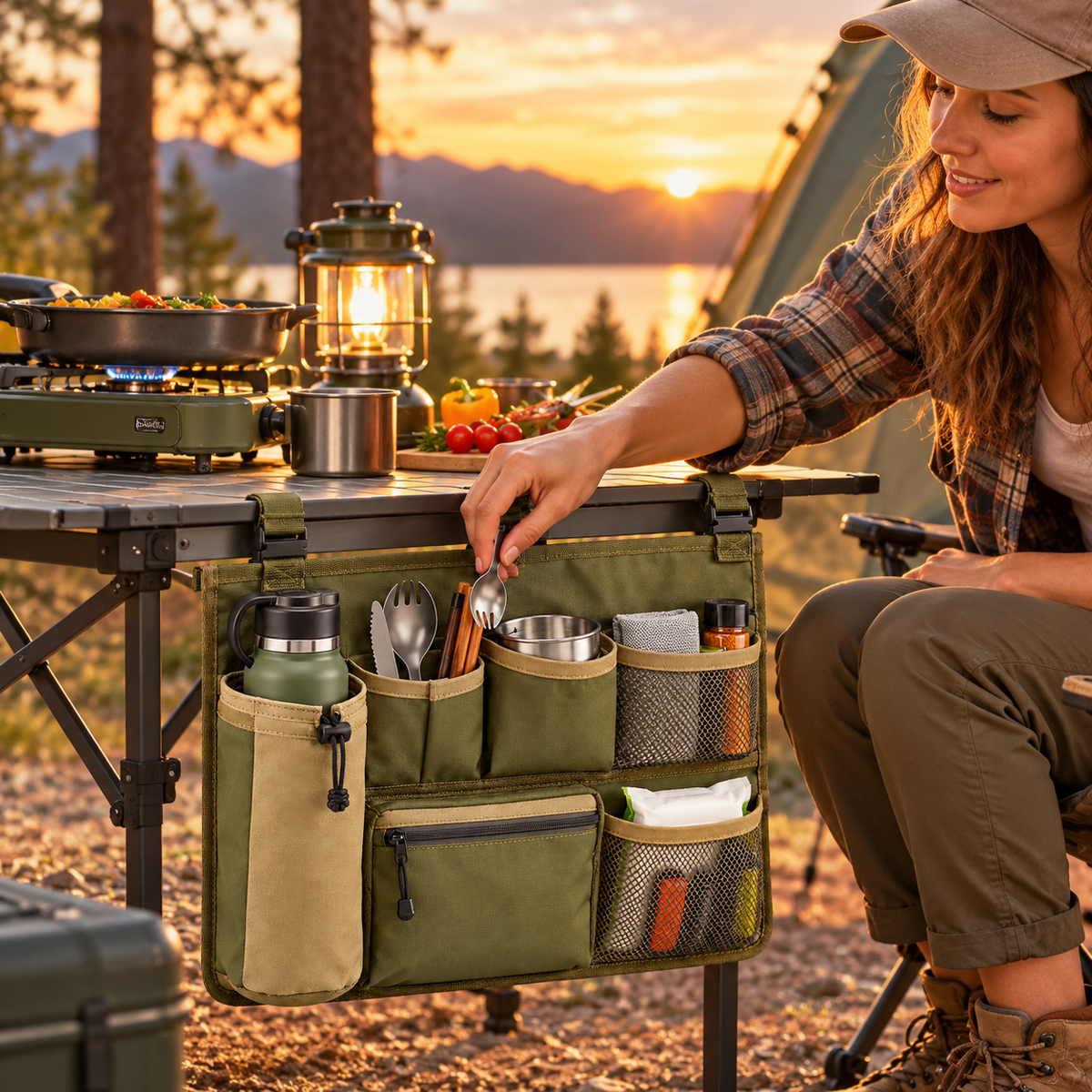Universal Camping Table Side Organizer