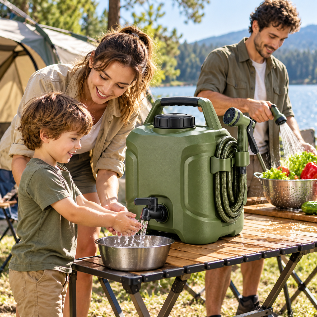 Portable 3-in-1 Camping Water Station