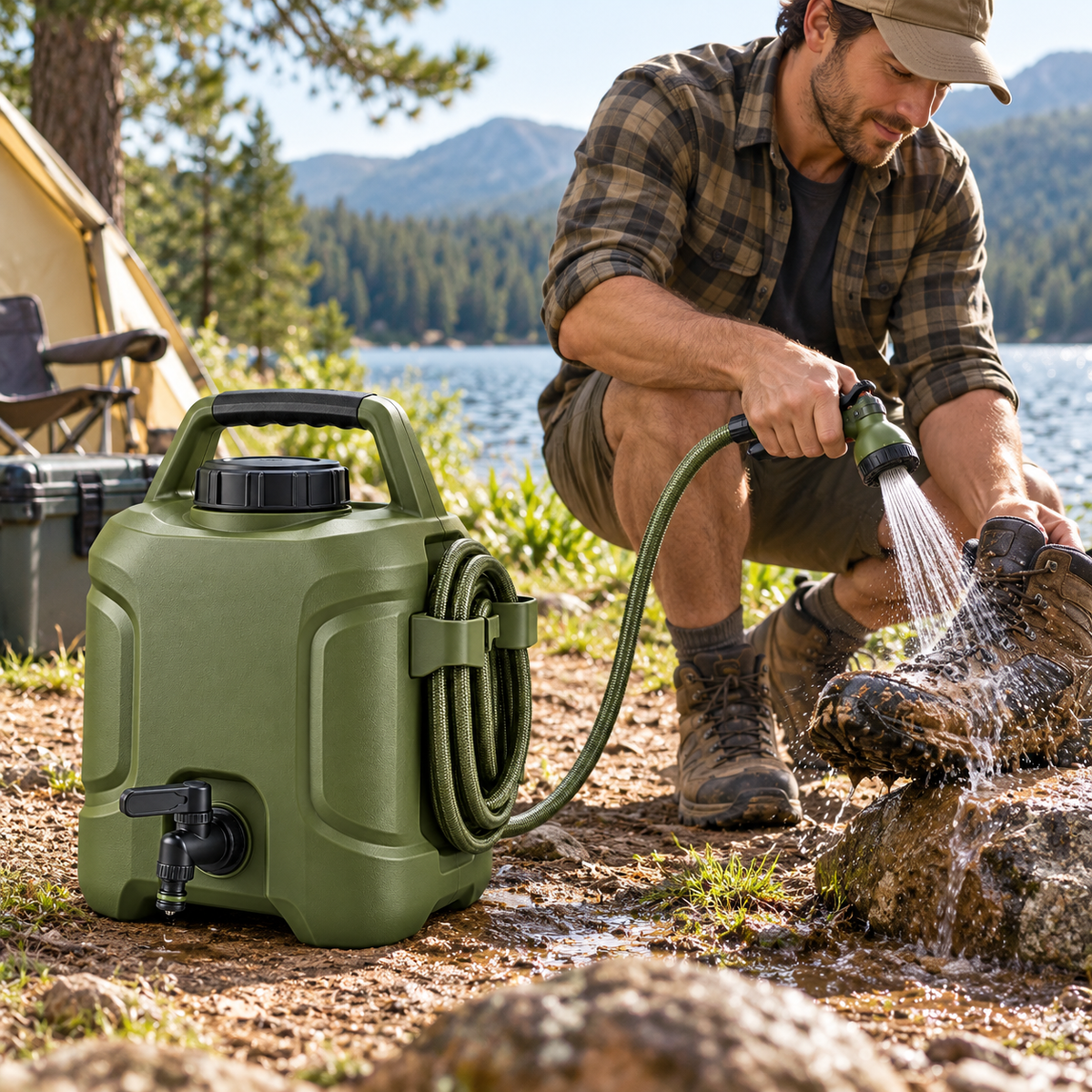 Portable 3-in-1 Camping Water Station