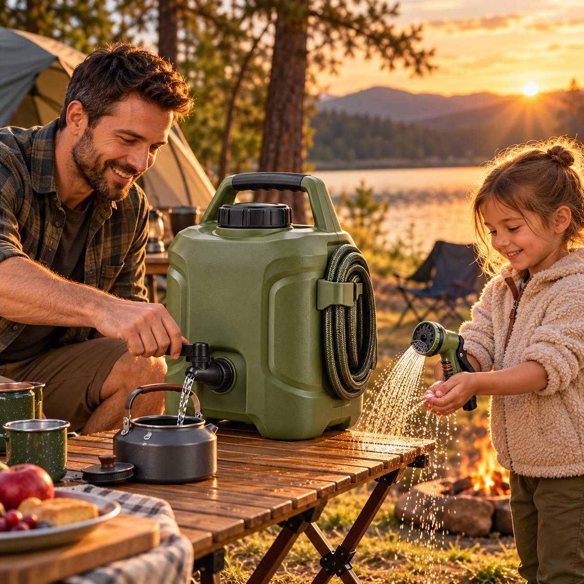 Portable 3-in-1 Camping Water Station